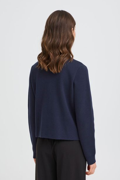 20615499Ss26 Boxy Short Big Pocket Cardi Navy