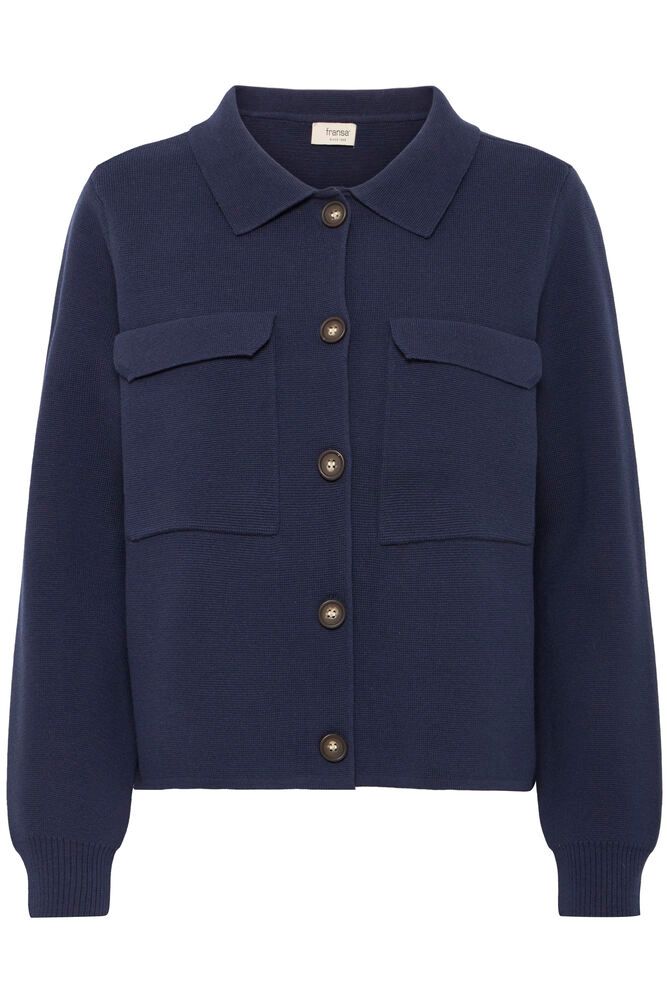 20615499Ss26 Boxy Short Big Pocket Cardi Navy