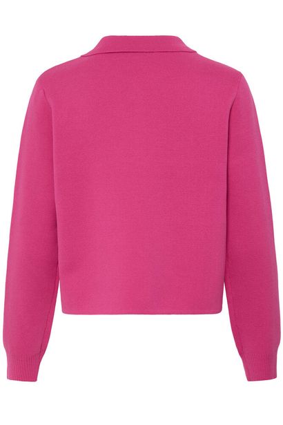 20615499Ss26 Boxy Short Big Pocket Cardi Magenta