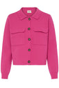 20615499Ss26 Boxy Short Big Pocket Cardi Magenta