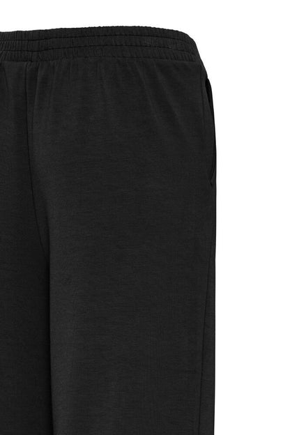 20615556 STRETCH WIDE LEG SCUBA PULL UP TROUSERS Black