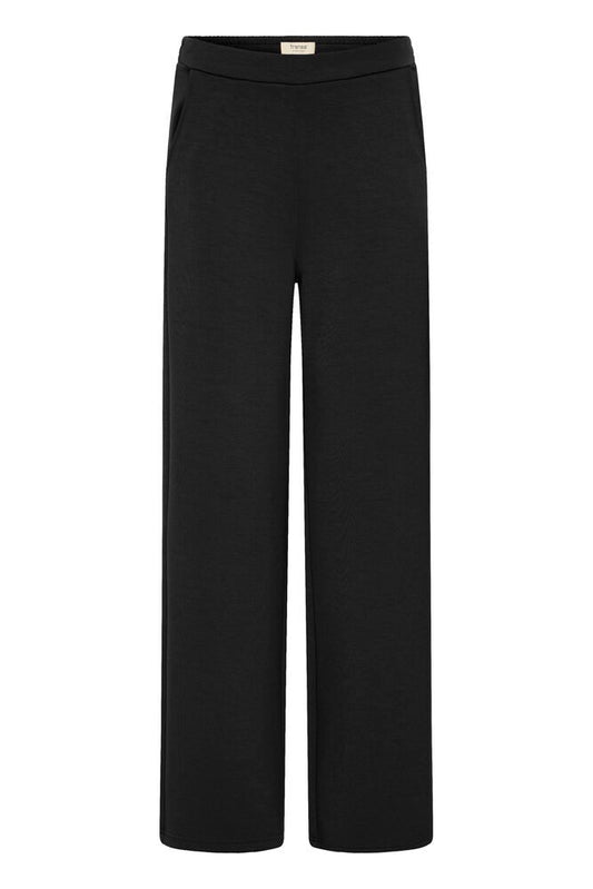 20615556 STRETCH WIDE LEG SCUBA PULL UP TROUSERS Black