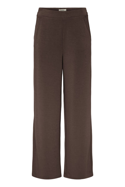 20615556 STRETCH WIDE LEG SCUBA PULL UP TROUSERS Brown