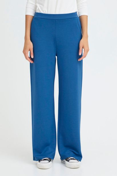 20615556 STRETCH WIDE LEG SCUBA PULL UP TROUSERS Blue