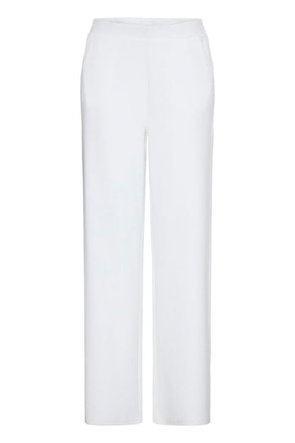 20615556 STRETCH WIDE LEG SCUBA PULL UP TROUSERS White