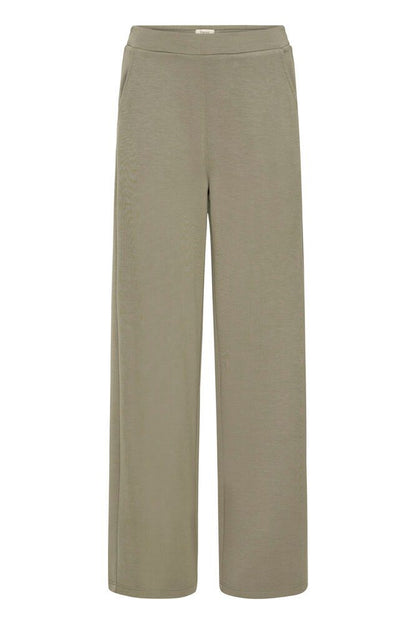 20615556 STRETCH WIDE LEG SCUBA PULL UP TROUSERS Green
