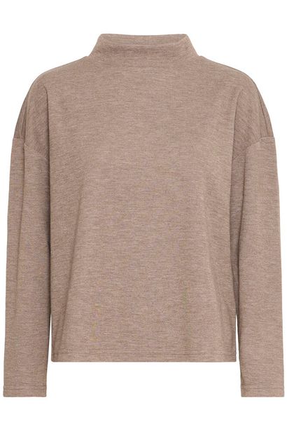 20615887 High Necl L/Sl Top Taupe