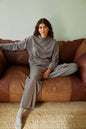 20615887 High Necl L/Sl Top Taupe