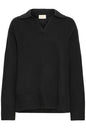 20615893 Collared V Neck Long Sl Jumper Black