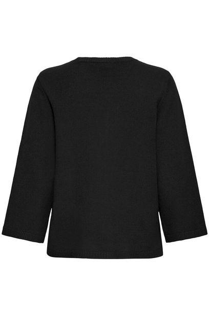 20615894 Black Knit Cardi/ Black Button Black