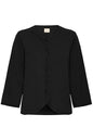 20615894 Black Knit Cardi/ Black Button Black