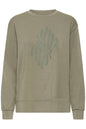 20615944 Long Sleeve Subtle Motif Jumper Khaki