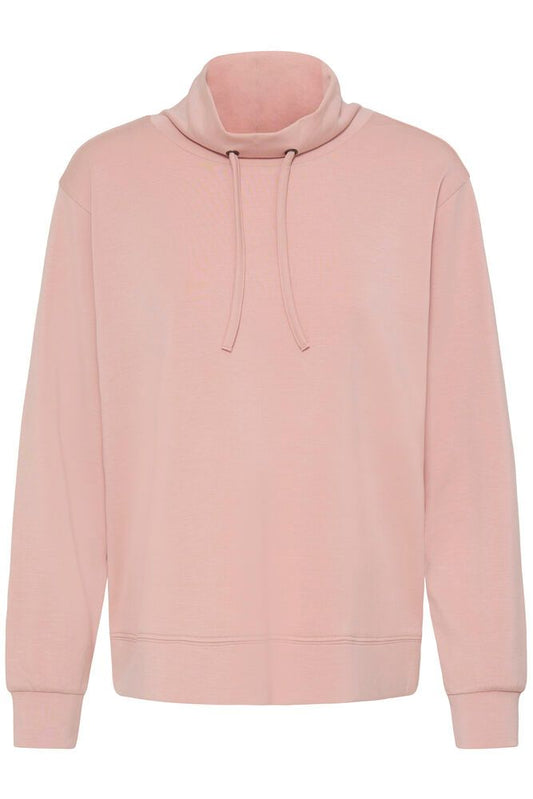 206105947 Funnel Neck Soft Feel Sweat Ju Rose Pinke