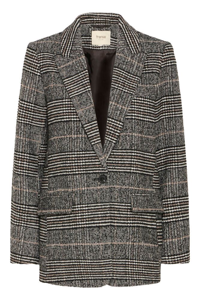 20616182 Houndstooth Blazer Black/Brown