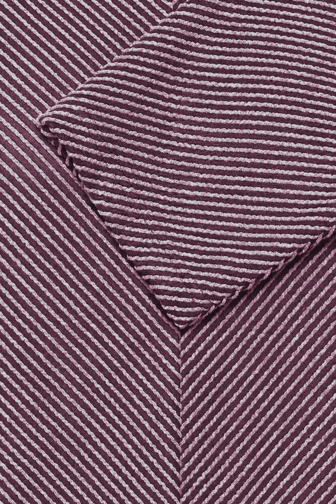 20617126 3/4 sleeve ribbed top WINE