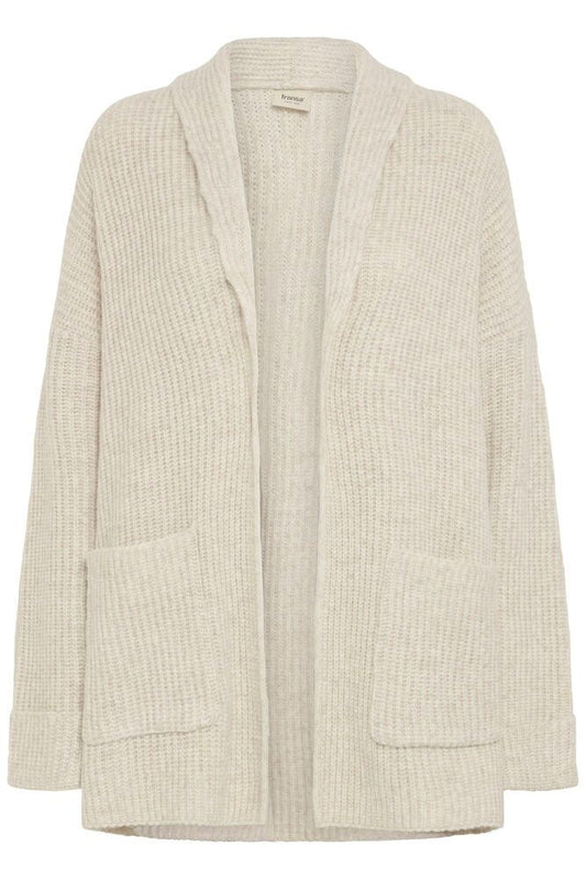 20617149 Long Cosy Knit Cardigan Beige