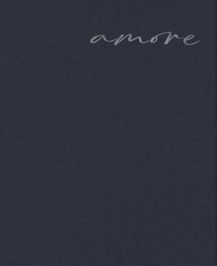 20617153 Cotton S/S "Amore" T-Shirt Navy