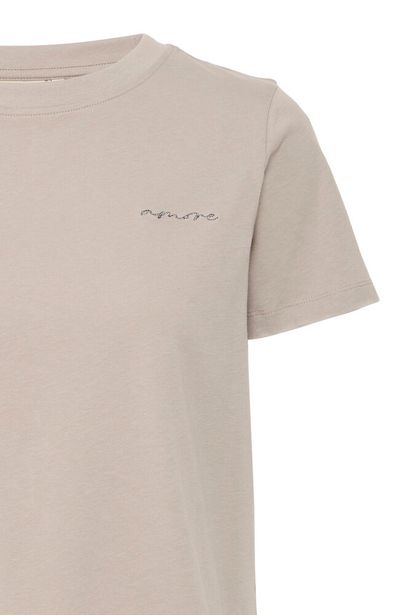 20617153 Cotton S/S "Amore" T-Shirt Taupe