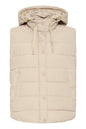 20617355 Padded Short Hooded Gilet Rose Pinke
