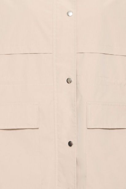 20617358 Big Pocket Relaxed Fit Mac Coat Beige