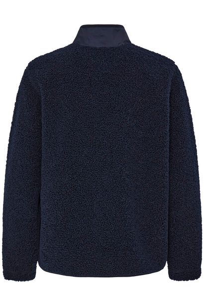 20617368 Teddy Fleece Push Stud Pock Det Navy