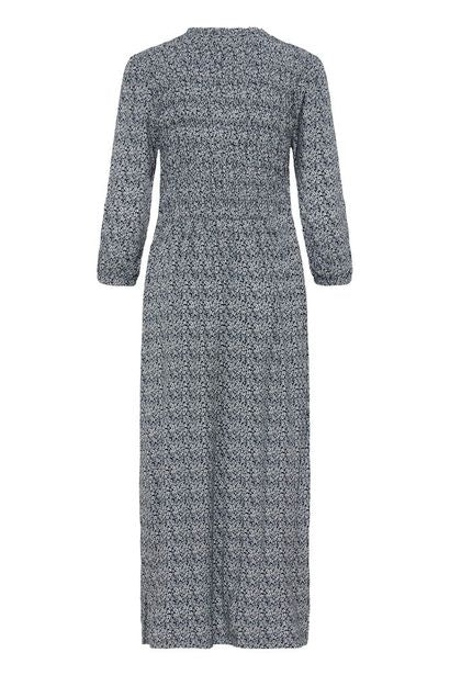 20617393 Midi Ditsy Print 3/4 Slve Dress Navy