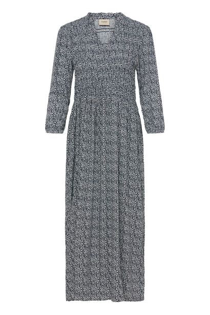 20617393 Midi Ditsy Print 3/4 Slve Dress Navy