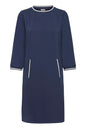 20617413 Straight Shift Dress 2Tone Navy/White