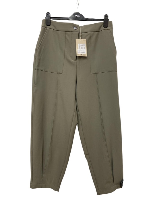 20617449 Barrel Leg Stretch Trousers Khaki