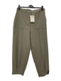 20617449 Barrel Leg Stretch Trousers Khaki