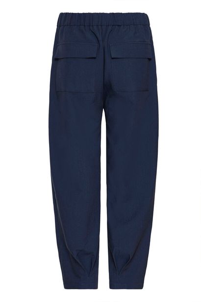 20617449 Barrel Leg Stretch Trousers Navy