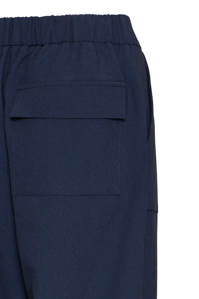 20617449 Barrel Leg Stretch Trousers Navy