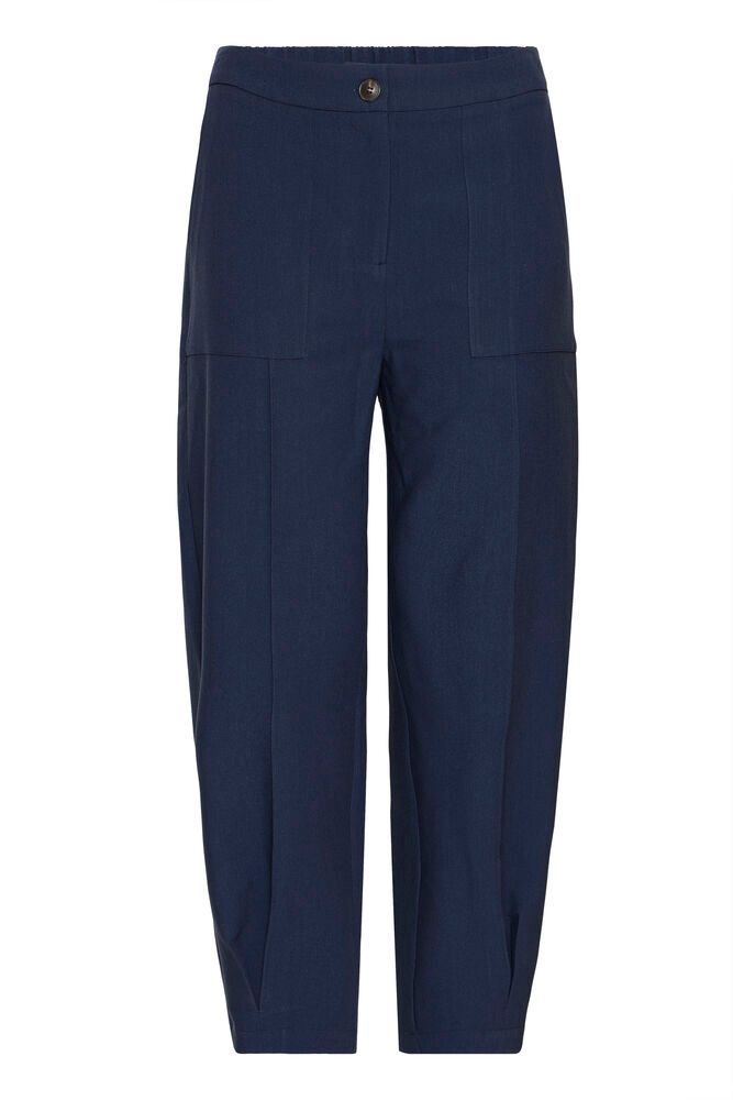 20617449 Barrel Leg Stretch Trousers Navy