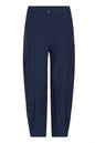 20617449 Barrel Leg Stretch Trousers Navy