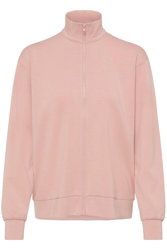 20617465 Zip Up Funnel Neck Sweat Top Rose Pink