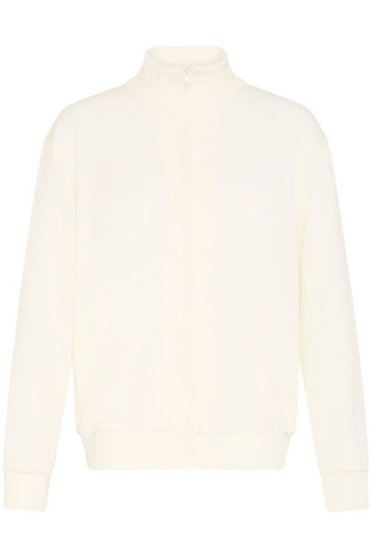 20617465 Zip Up Funnel Neck Sweat Top White