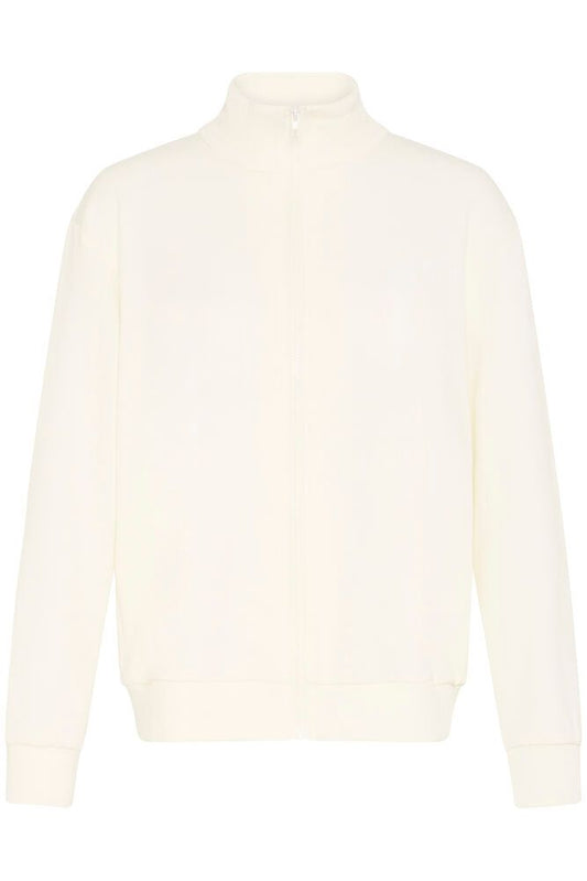 20617465 Zip Up Funnel Neck Sweat Top White