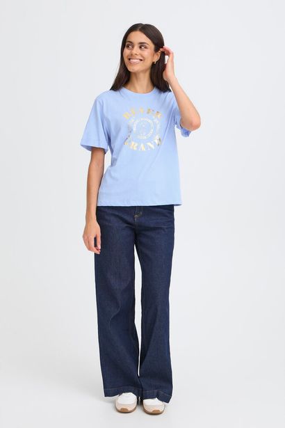 20617490 Cotton S/S Motif T-Shirt Baby Blue