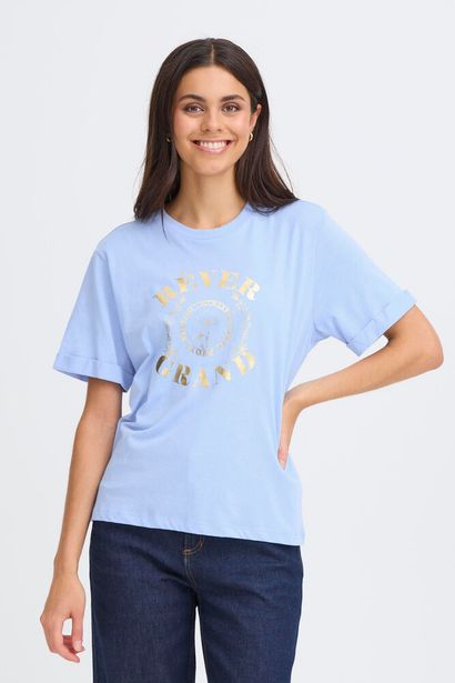 20617490 Cotton S/S Motif T-Shirt Baby Blue