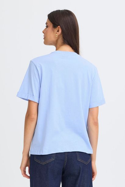 20617490 Cotton S/S Motif T-Shirt Baby Blue