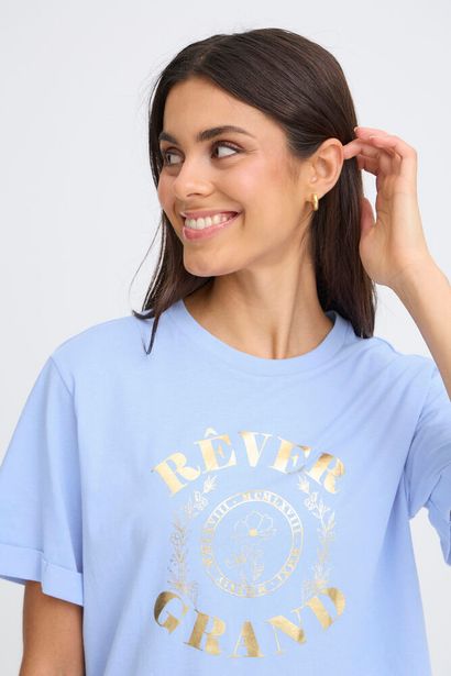20617490 Cotton S/S Motif T-Shirt Baby Blue