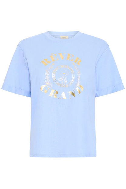 20617490 Cotton S/S Motif T-Shirt Baby Blue