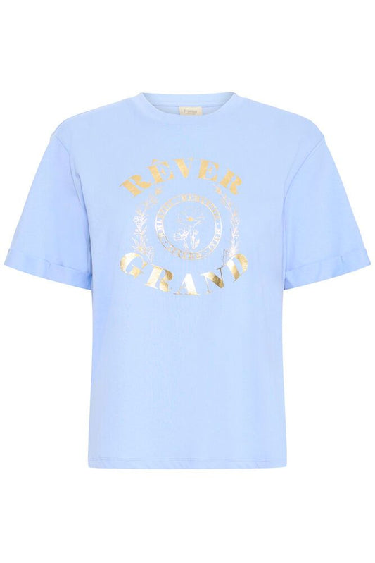 20617490 Cotton S/S Motif T-Shirt Baby Blue
