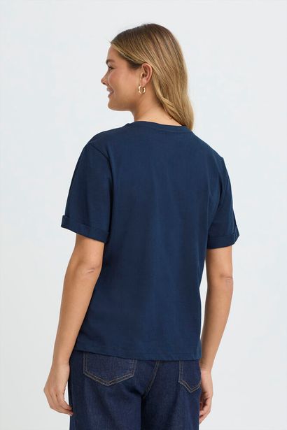 20617490 Cotton S/S Motif T-Shirt Navy