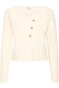 20617502 Short A-Symet Gold Button Cardi Cream