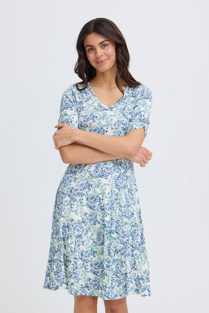 20617544 Ditsy Floral Print S/S Summer D Blue