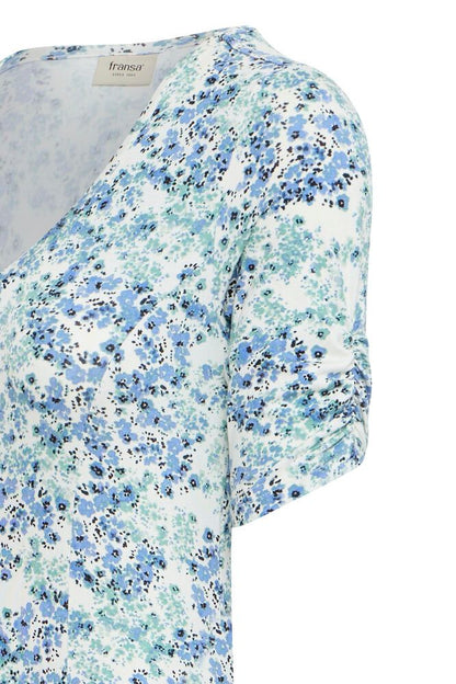 20617544 Ditsy Floral Print S/S Summer D Blue