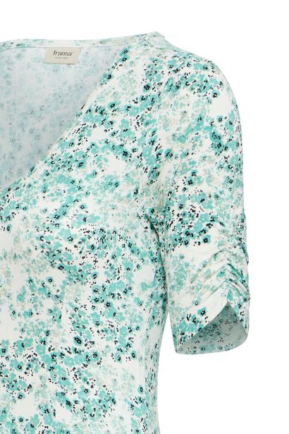 20617544 Ditsy Floral Print S/S Summer D Green