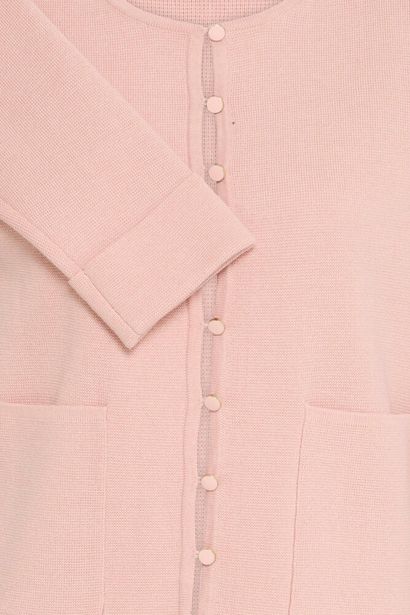 20617587 Short Boxy Pocket Cardigan Rose Pink