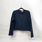 20617587 Short Boxy Pocket Cardigan Navy